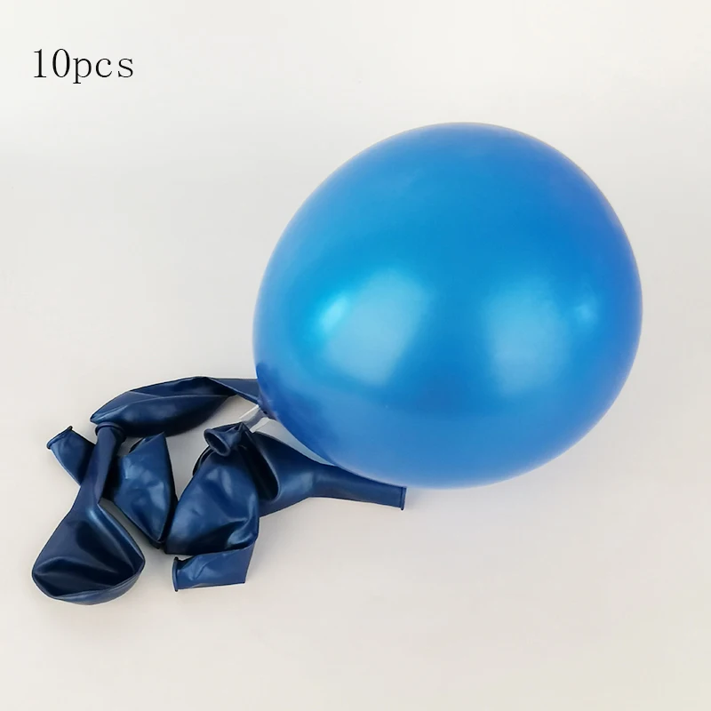 Воздушные шары из фольги, космические, вечерние надувной космонавт тема галактики вечерние, для мальчиков, детский Декор для вечеринки в честь Дня рождения, сувениры, гелиевые шары - Цвет: 10pcs blue latex