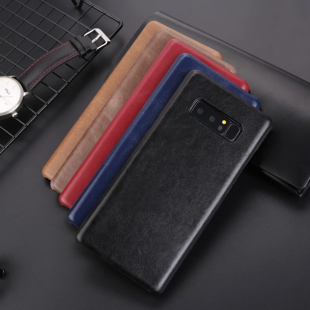 Note8 Luxury Retro Cowhide Case For Samsung Galaxy Note 8 Case Genuine Cow Leather Phone cover for Samsung Galaxy Note8 Case