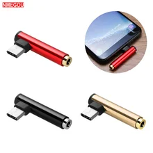 Металлический usb type-C штекер на 3,5 мм гнездо для наушников Usbc type C до 3,5 аудио Aux адаптер для huawei mate 20 Pro Xiaomi Mix 2