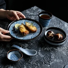 NIMITIME, японский стиль, Керамическая пиала для риса, тарелка, бытовая тарелка, тарелка для ужина, набор для одного человека, посуда для ресторана