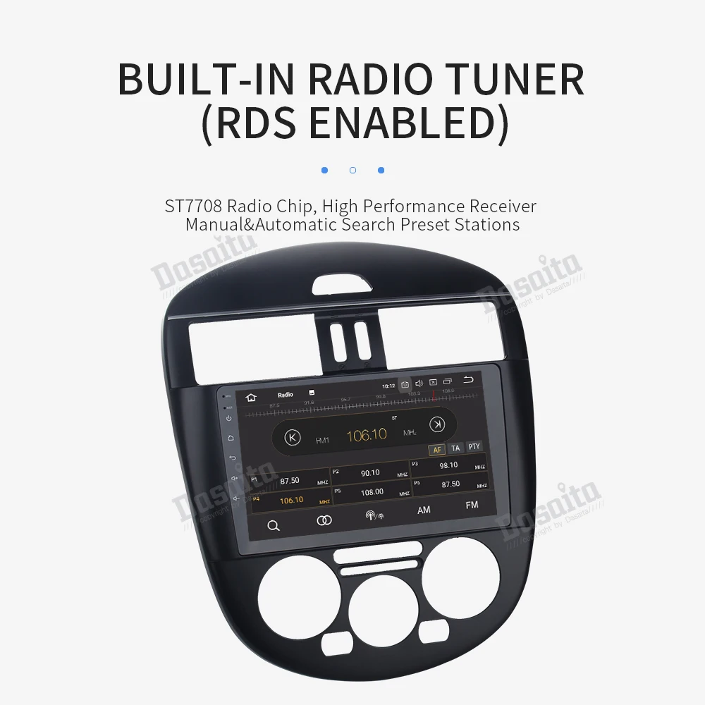 Sale Dasaita 9" Car Multimedia Android 9.0 for Nissan Tiida Radio 2011 2012 2013 2014 Bluetooth Car Navi Radio 1024*600 MP3 Player 16