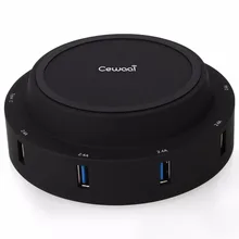 Cewaal RX-UCHO7 2 in 1 Wired and Wireless Charger 7 USB and 1 Type C Ports