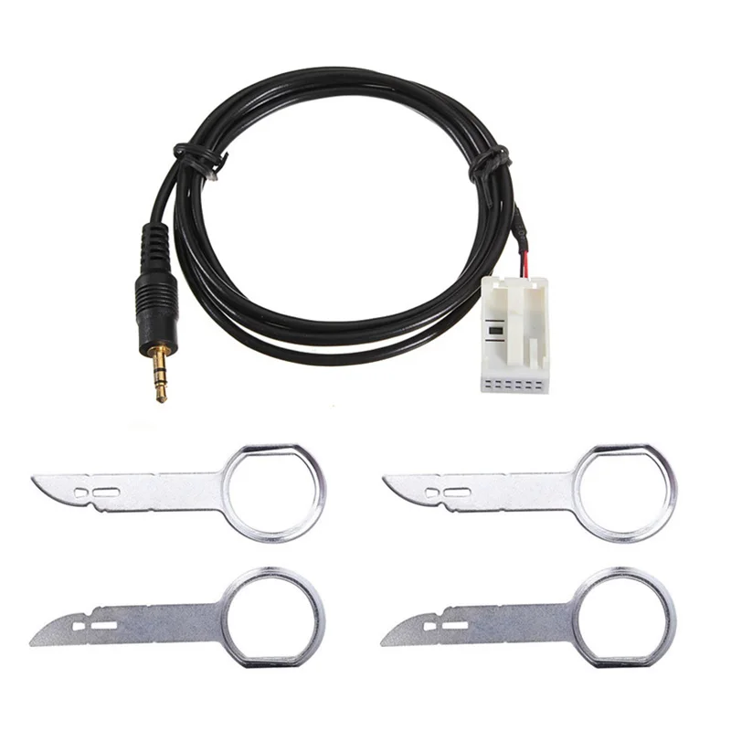 

3.5mm 6000 CD AUX In Input Adapter Cables for Ford Focus C-MAX Mondeo Fiesta+Sent Free Radio Removal Keys