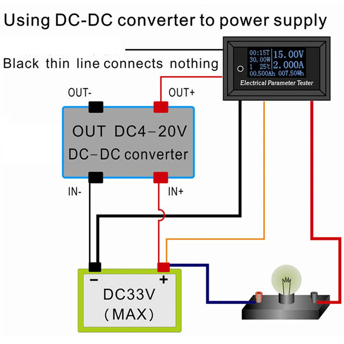 RD 100 v/33v10A 7в1 OLED Многофункциональный тестер напряжения, тока, температуры, емкости Вольтметр Амперметр, Электрический измеритель белого цвета