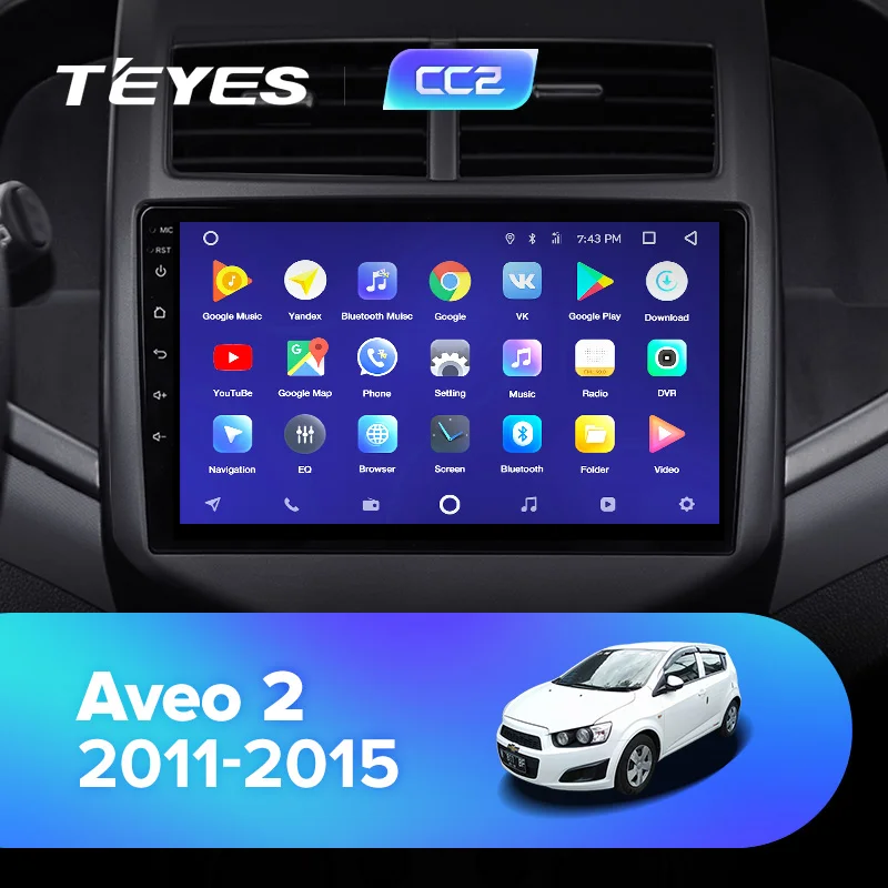 Discount TEYES CC2 For Chevrolet Aveo 2 2011-2015 Car Radio Multimedia Video Player Navigation GPS Android 8.1 No 2din 2 din dvd 2