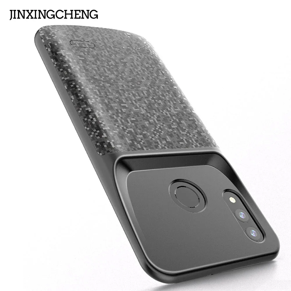 

JINXINGCHENG New Fast Charger Soft Frame Battery Case for Huawei Honor 10 Lite 4700mah Back Clip Fast 18650 Battery Cover