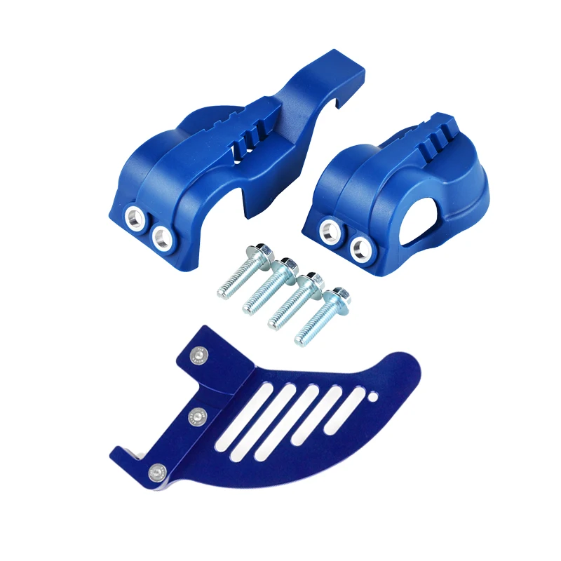 

H2CNC Front Fork Leg Shoes Cover Rear Brake Disc Guard Protector Kit For Husqvarna 125 150 250 350 450 501 TC TE FE TE 16-17 Etc