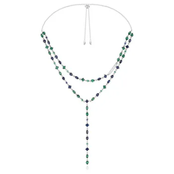 

[MeiBaPJ]luxury Fashion Colour Water Drop Necklace Pure S925 Sterling Silver Necklace AAA Zircon Necklace For Women Fine Jewelry