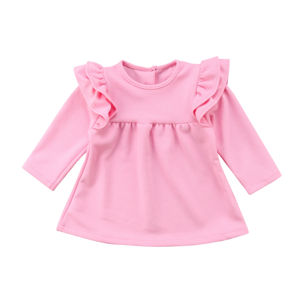 

2018 Toddler Baby Girl Long Sleeve Tops Solid Dress Party Princess Velvet Dress Casual Clothes