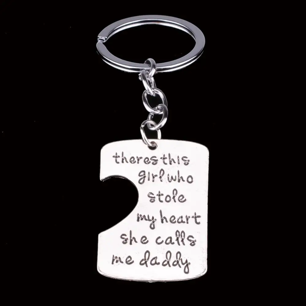 daddy daughter keyring