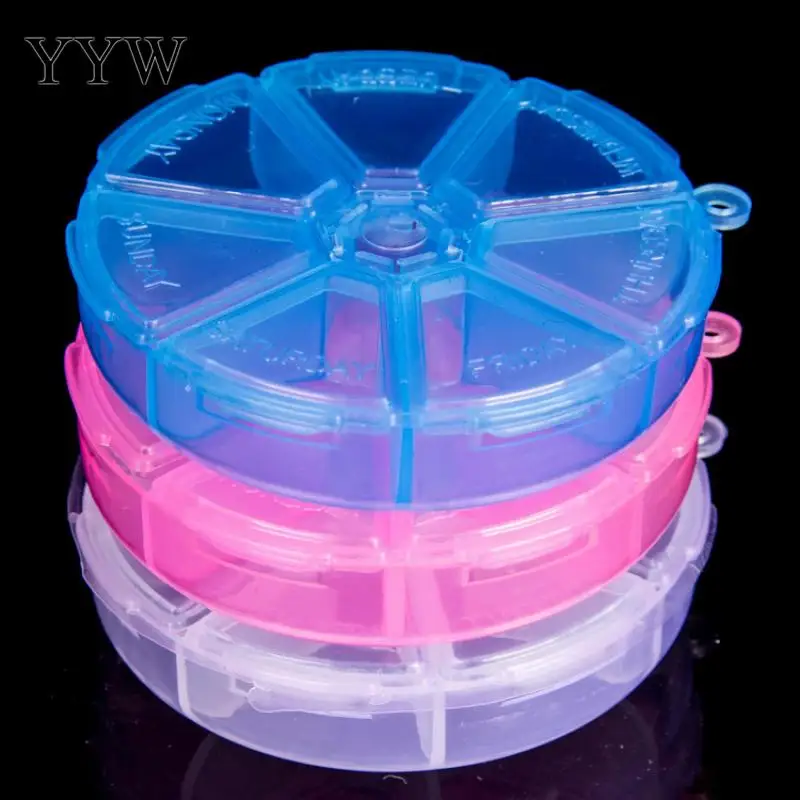 

New Designs Flower Shaped Hot Sale Cheap Wholesale 7 Day Pill Box Clip Lids Medicine Organiser Tablet Storage Box Weekly Gifts