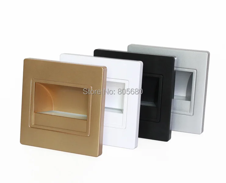 

10pcs/lot led footlight, type 86 corner lamps,COB 1.5W led embedding led stair step lamp AC220V led night light
