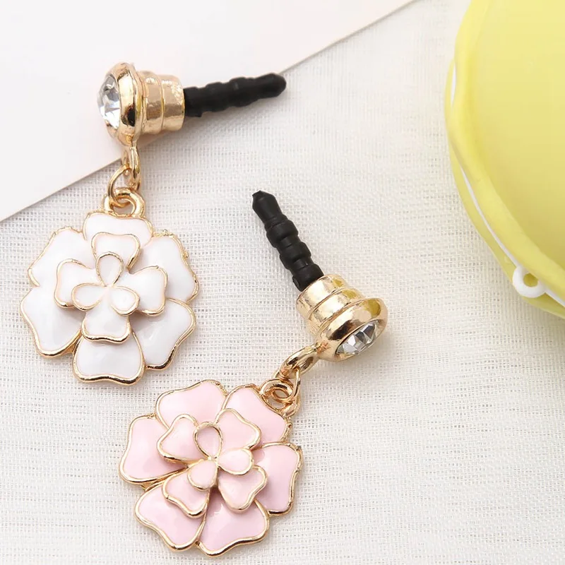 3.5mm Earphone Dustproof Plugs for iPhone Rhinestone Flower Headphones Anti Dust Plug Mobile Phone All Cell Phones Accessories 3.5mm Earphone Dustproof Plugs for iPhone Rhinestone Flower Headphones Anti Dust Plug Mobile Phone All Cell Phones Accessories