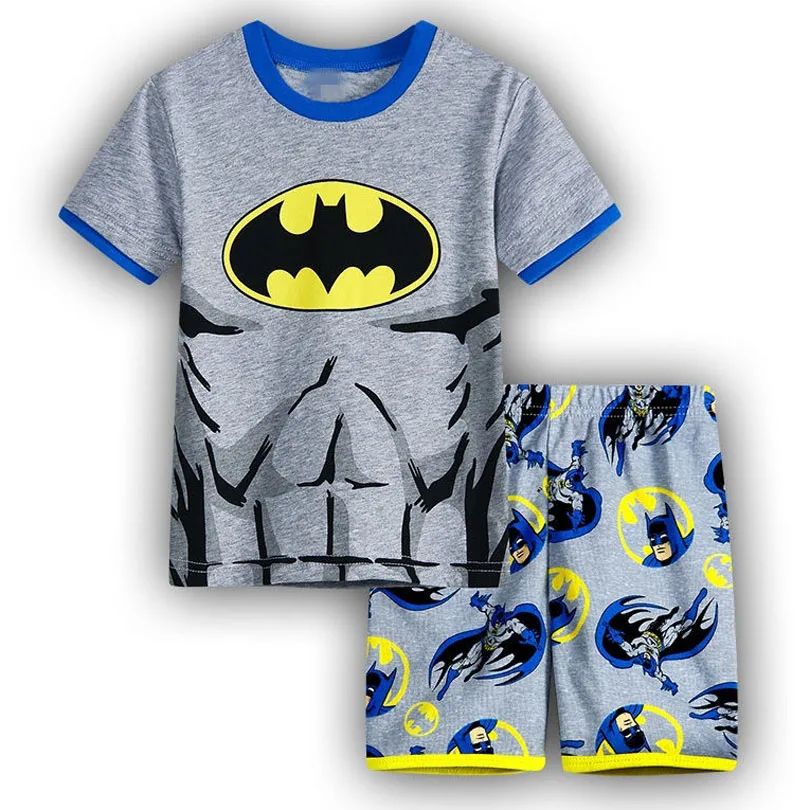 

Batman Home Clothes Summer Suit Boys Sleepwear Cartoon Pattern Pajamas Sets Cotton Pyjamas Kids Clothing