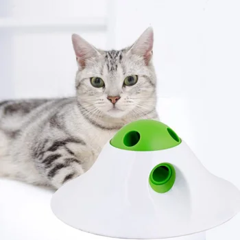 

Flying Saucer Shape Pet Toy Dispenser Activity Dog Toy Entertained Pet Food Dispenser Snack Ball Puzzler Leak Food Toy New