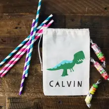 Пользовательские динозавров день рождения похмелье Комплект Baby Shower крещение пол Reveal пользу подарок Добро пожаловать Сумки Партия мешочек