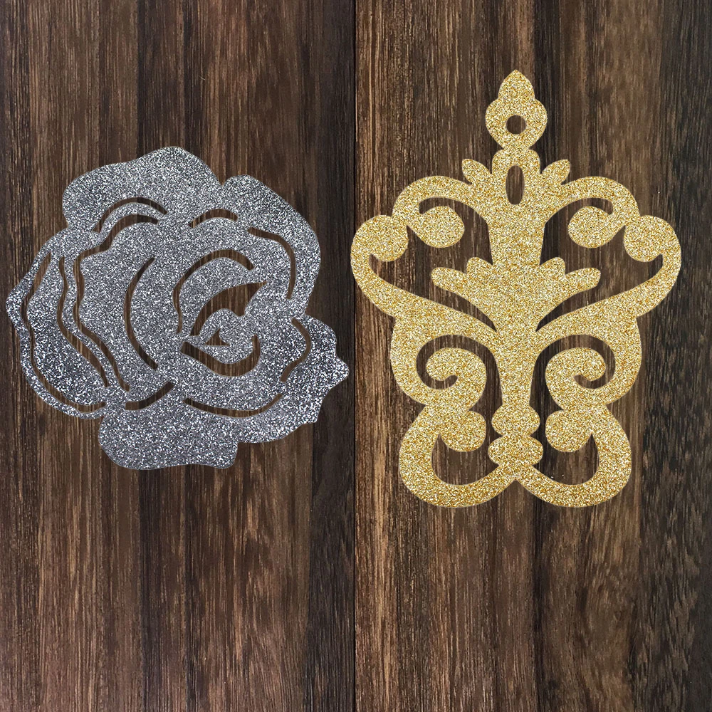 Buy 10pc Silver Rose Gold Floral Patches Iron on Transfer Stickers