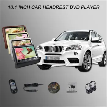 

BigBigRoad For BMW X1 X3 X4 X5 X6 2*10.1" Car Headrest Monitor with HDMI USB SD DVD Player IR Remote Control car dvd monitor