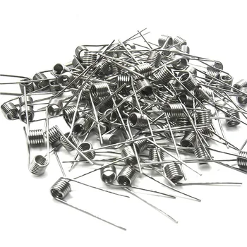 

BMTD 100Pcs Electronic Cigarette Rda Atomizer Wire Coil Premade Coil A1 Prebuilt Resistance Heating Coil Wire