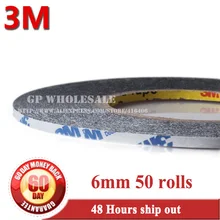 50x 6 мм* 50 метров 3 м двухсторонняя клейкая лента липкая для сенсорный дисплей чехол для экрана клей ремонт 9448 Черный#13