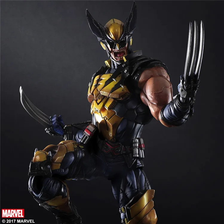 Play Arts PA Marvel Мстители X-men Росомаха Фигурка Игрушка Кукла Коллекция с розничной коробкой 26 см