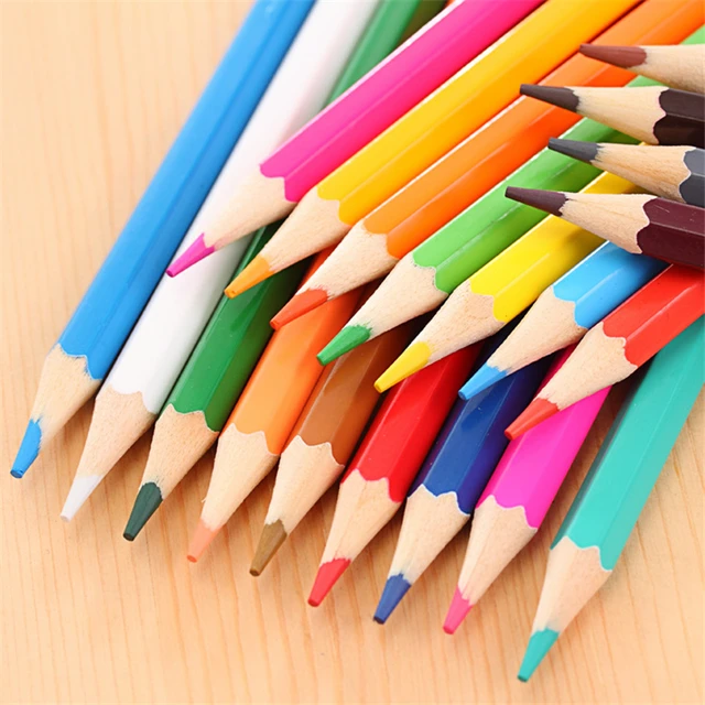 Dl V004 – Crayons De Couleur Pour Enfants, 12 Couleurs, Stylo À