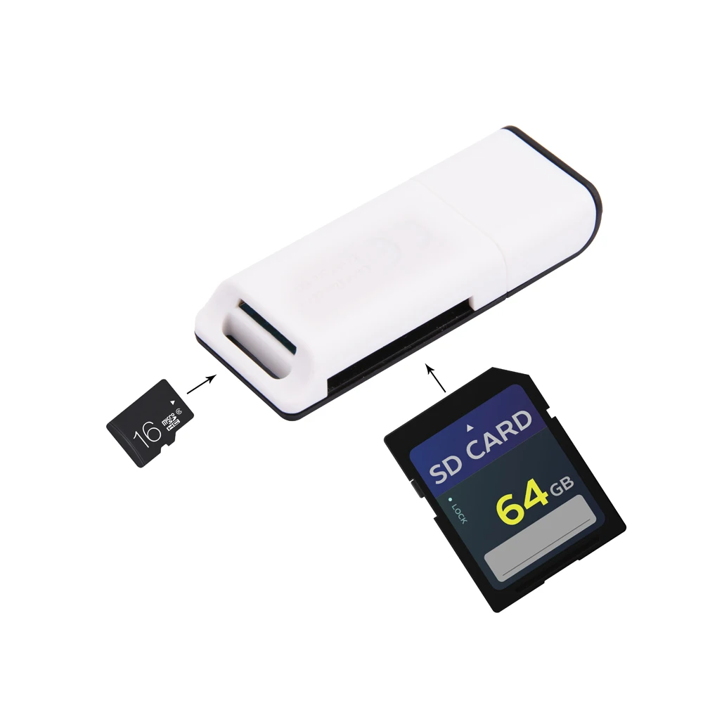 SR простой 2 в 1 Micro SD Card Reader USB 2,0 флэш Lector памяти OTG адаптер накопитель для портативных ПК интимные аксессуары