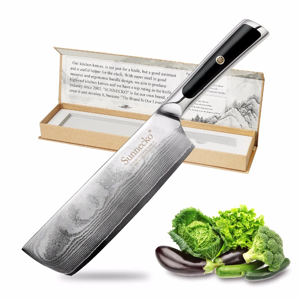 SUNNECKO 7" inch Cleaver Knife Kitchen Chef Knives Japanese 73 Layers