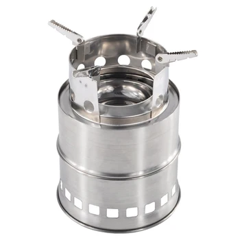 

Camping Stove Portable Stainless Steel Wood Stove Camping Equipment For Outdoor Hiking Camping Traveling Picnic Bbq