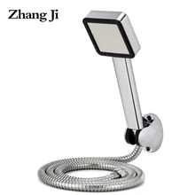 80 agujero accesorio de Baño ducha filtro Presurizado de ahorro de agua cabezal de ducha de mano conjuntos Chromeplate ABS square ducha headsZJ024