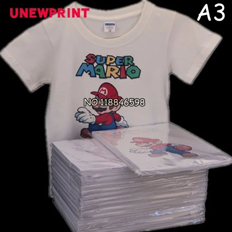 

One Book(50pcs) A3 Size Light Transfer Paper Inkjet Sublimation Light Color Heat Transfer Paper DIY T-shirt
