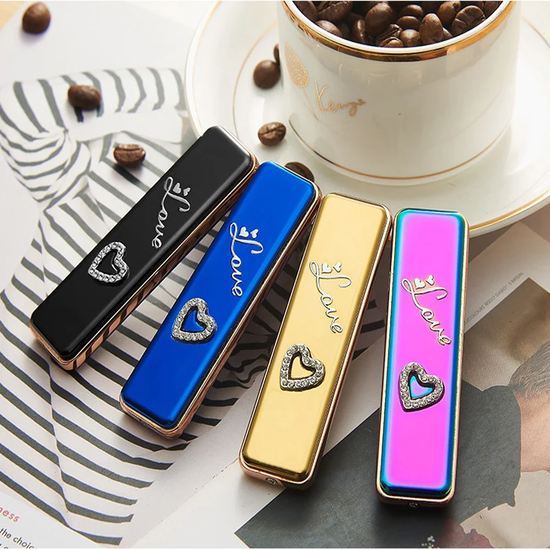 Мини USB аккумуляторная дуговая зажигалка ветрозащитная Бездымная беспламенная