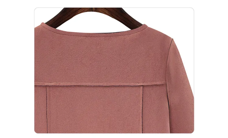 2018 British style Women Short Jacket Fashion Autumn Winter Slim vintage Chamois Leather Suede jacket For Ladies