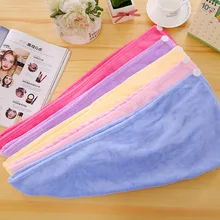 Super absorbent solid color hair with dry hair towel Coral absorbent shower cap variety of color optional