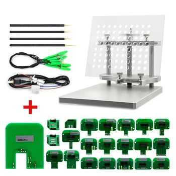 

2018 Best Quality KTAG KESS KTM Dimsport aluminium BDM frame with Full Set 22pcs adapters LED BDM Frame ECU RAMP Adapters