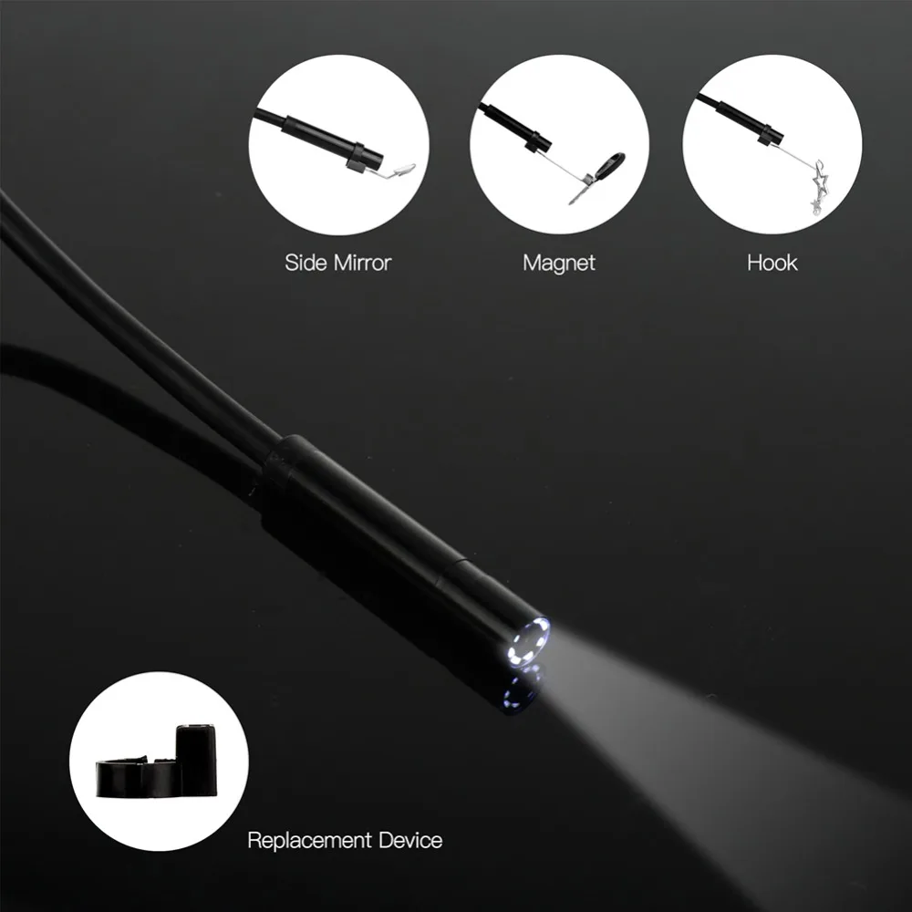 5-Mini Micro WIFI Endoscope Camera Lens 8.mm Diameter Waterproof IP67 3.5510m Cable Choices HD 1200p