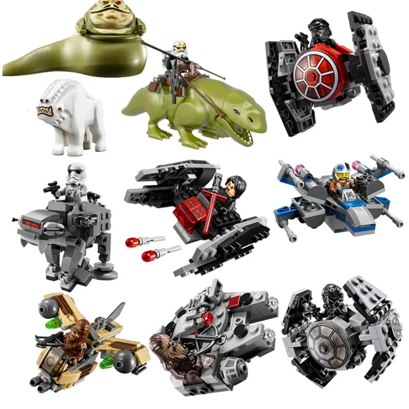 

Single Sale Star Wars Warships Microfighters Republic Gunship Millennium Starfighter Building Blocks Toys Compatible With Lego