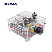 AIYIMA Fever 6J1 Tube Amplifier Preamp Board Hifi Dual Channel Class A  Volume Control Tone Preamplifier Board With Crystal Case