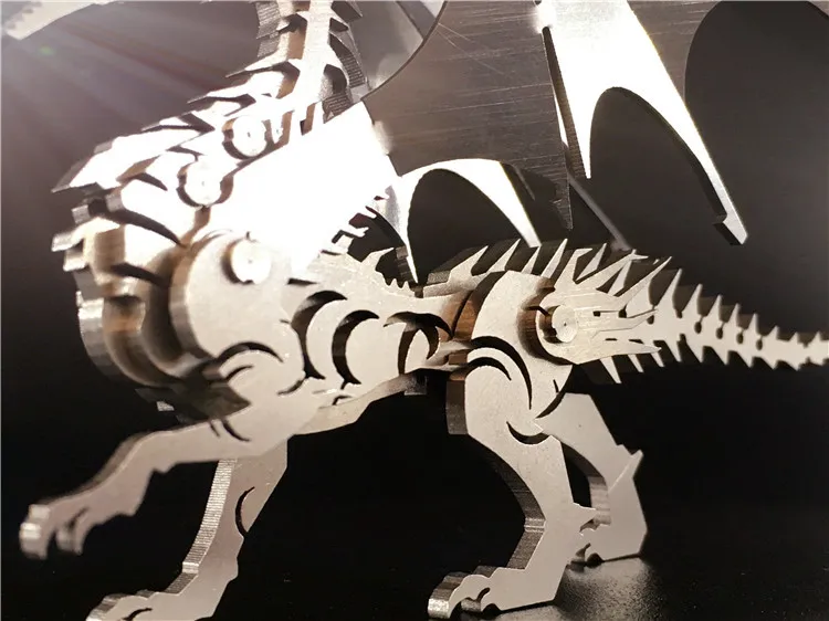 Высокое качество Дракон животное из нержавеющей стали 3D металлические наборы малыш головоломка сборка модель творческий день рождения украшения коллекция игрушек