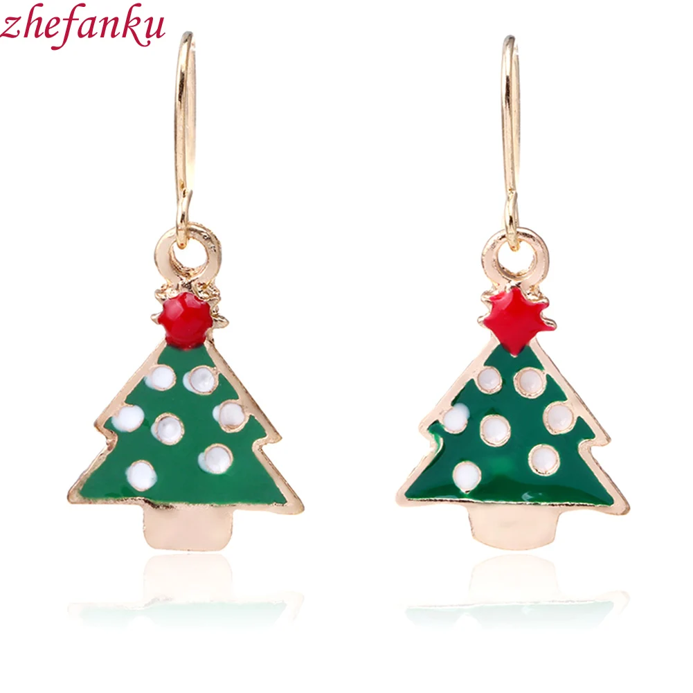 Christmas Earrings Christmas Tree Earrings Fashion Earrings Jewelry