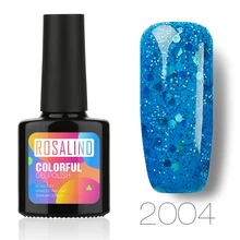 ROSALIND гель 1 S лак для ногтей синий Алмазный Цвет гель для ногтей с блестками лак для замачивания УФ светодиодный гель лак Гель-лак для полировки