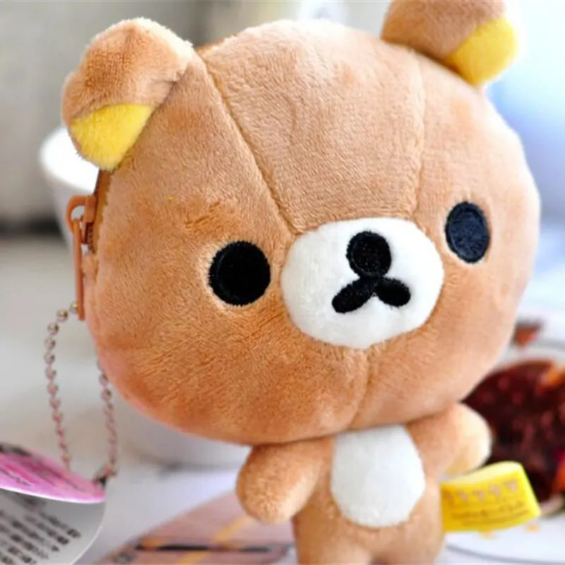 

10pcs/pack 12cm Plumpy Rilakkuma Bear Plush Purse Keychain Soft Stuffed Toy Dolls