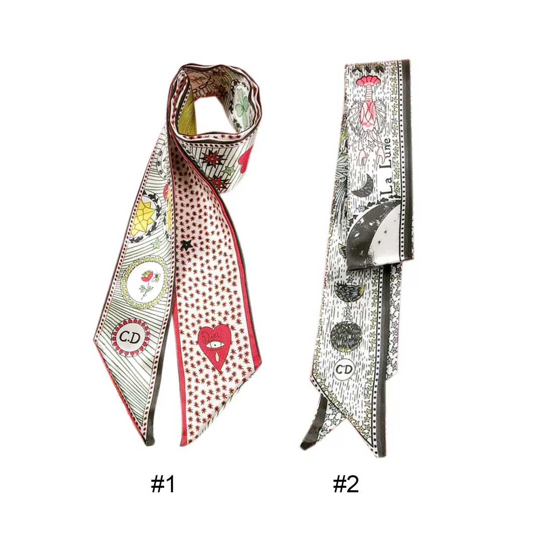 

summer luxury brand silk scarf square women shawls and wraps fashion dot print office small hair neck hijabs foulard