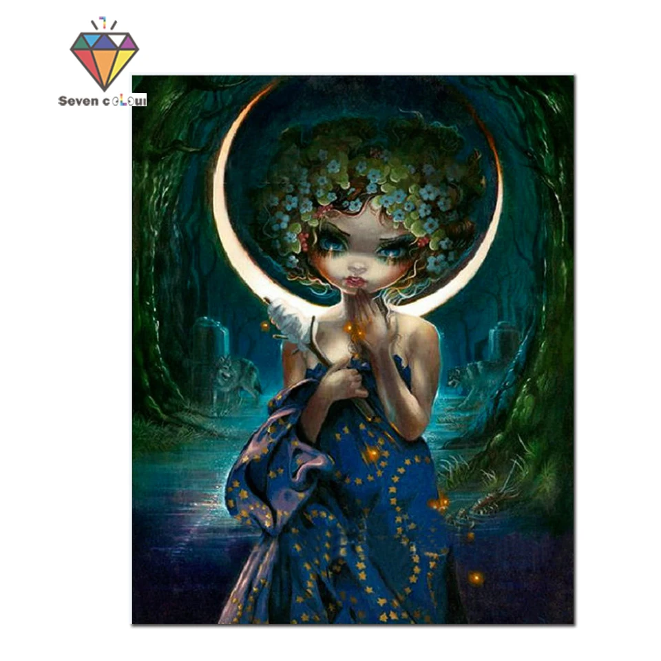 Full Square Drill 5D DIY Diamond Painting Forest Cartoon Girl diamond Embroidery Cross Stitch Mosaic Home Decor | Дом и сад