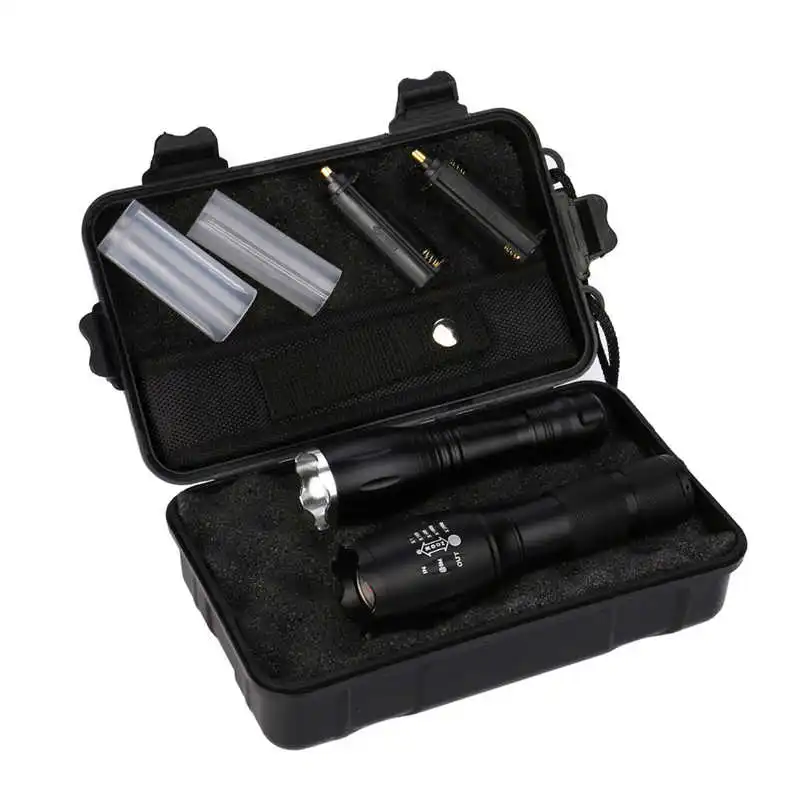 Powerful led flashlight 2pc X800 Tactical Flashlight LED Military Grade G700 Torch Lamp lanterna led t6 by 18650 battery #3o4 (1)