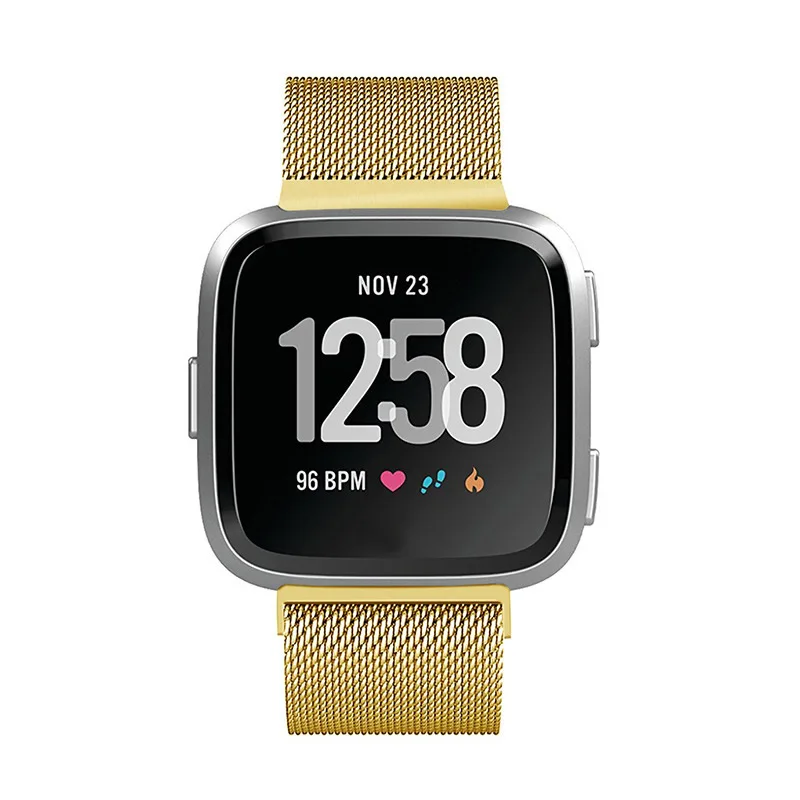 For Fitbit Versa Stainless Steel Milannes Watch BAND luxury strap   (2)