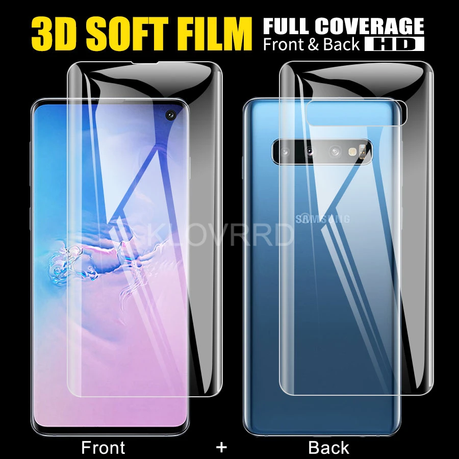 

Front Back Film For Samsung Galaxy S10 S8 S9 S7 Edge Plus S10E Note 8 9 Screen Full Cover Protector Silicone Hydrogel Sticker