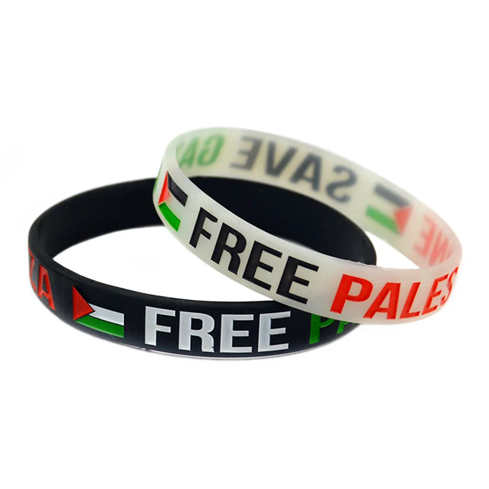 OBH 1 шт. браслет из силиконовой резины с флагом свободной Палестины в Газе|bracelet
