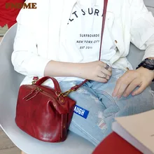 PNDME Модные Винтажные простые женские сумки из натуральной кожи, сумки-мессенджеры, повседневные женские сумки на плечо из мягкой воловьей кожи ручной работы