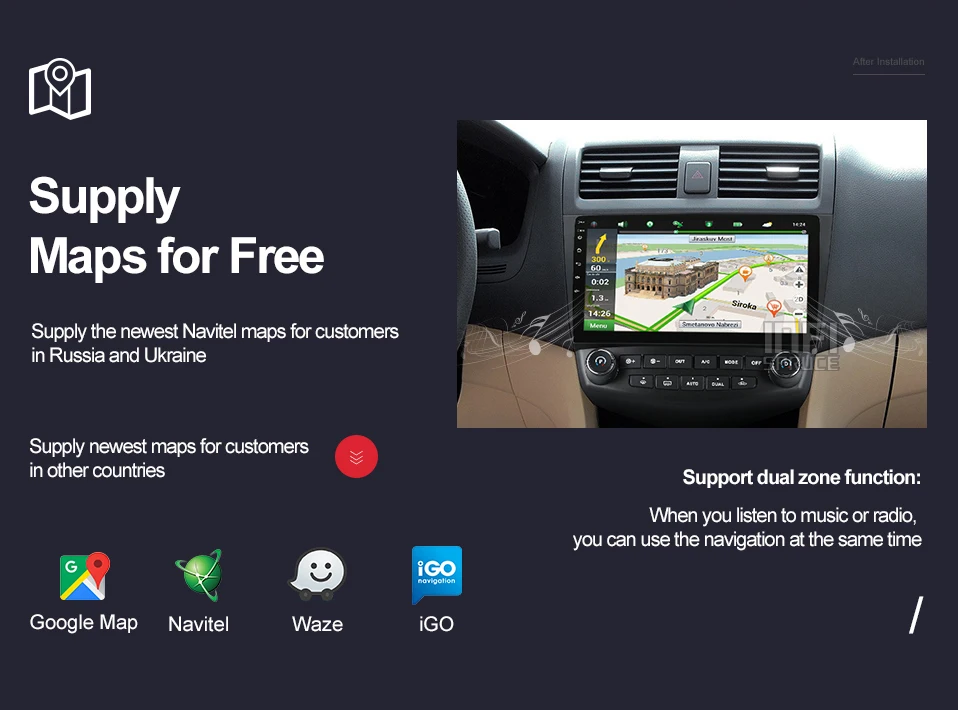 Cheap android 8.1 car dvd gps player for honda Honda Accord 7 2003-2007 with radio gps navigation support mirror link steering wheel 8